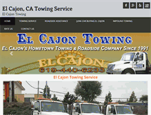 Tablet Screenshot of elcajontowing.com